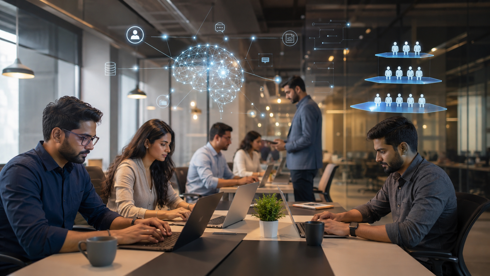 ChatGPT Business workspace-এ Premium Seats ব্যবহারের ধারণামূলক দৃশ্য