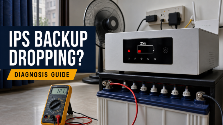 IPS battery backup dropping diagnosis guide
