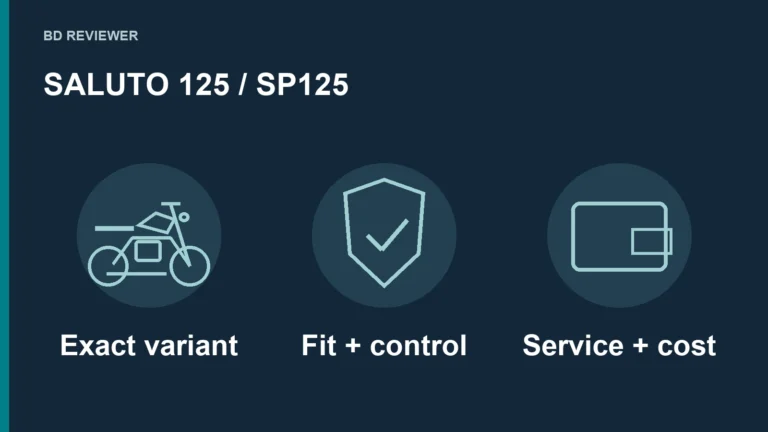 Saluto 125 ও SP125 তুলনায় exact variant, fit-control ও service-cost-এর নিজস্ব editorial cover